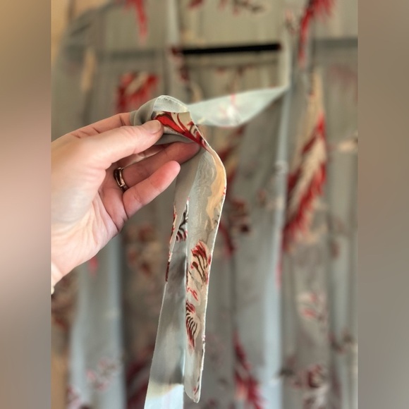 Trinity Semi Sheer Silk Tie Neck Tunic - Picture 4 of 7